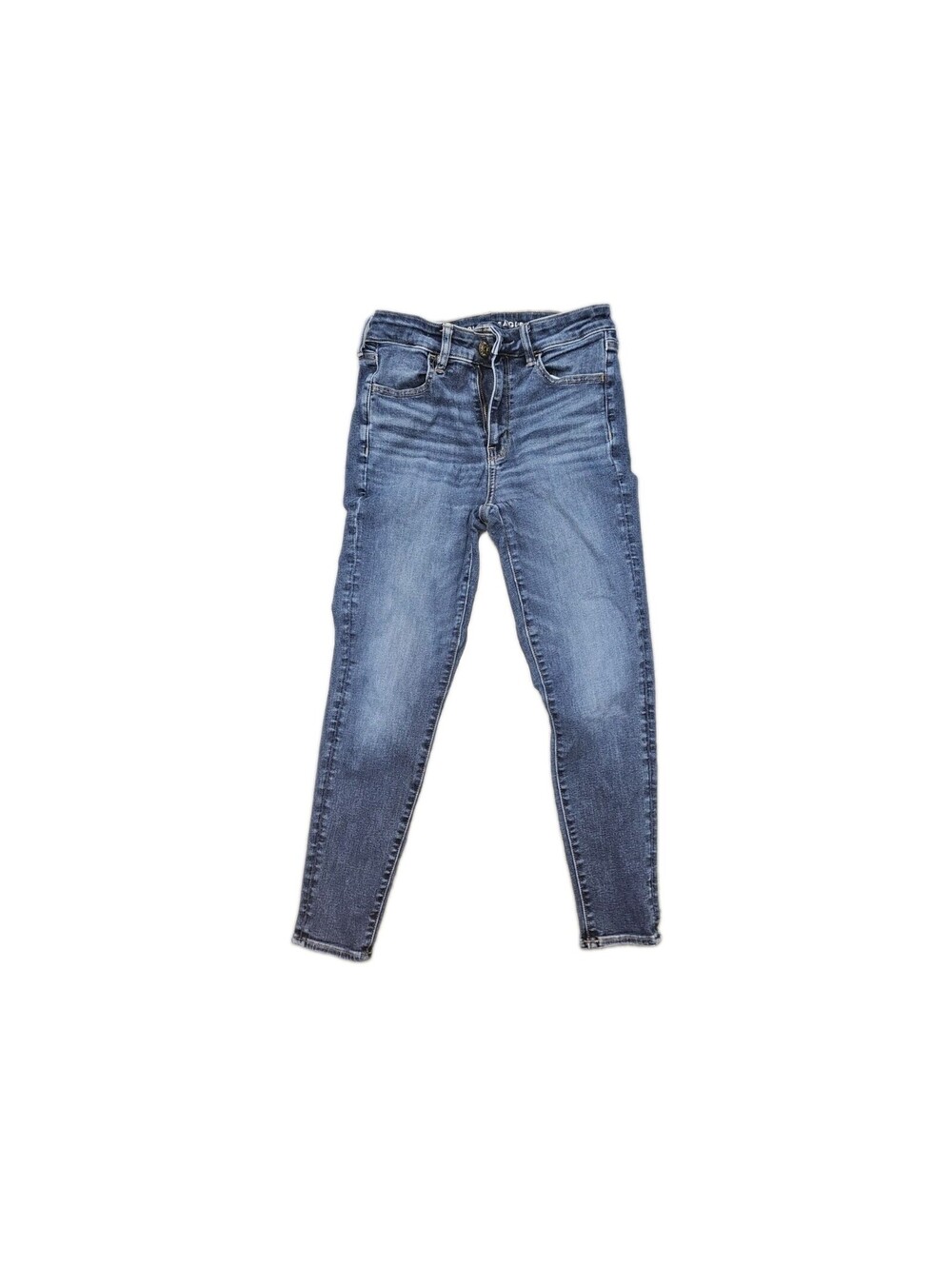 American Eagle Next Level Stretch Blue Denim Size 8 Mid Rise Womens Jeans 26×24